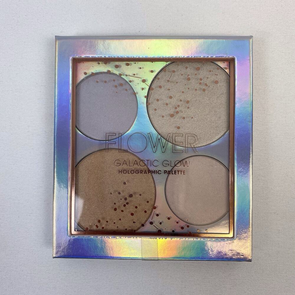 New Sealed Flower Cosmetics Galactic Glow Holographic Highlighter Palette